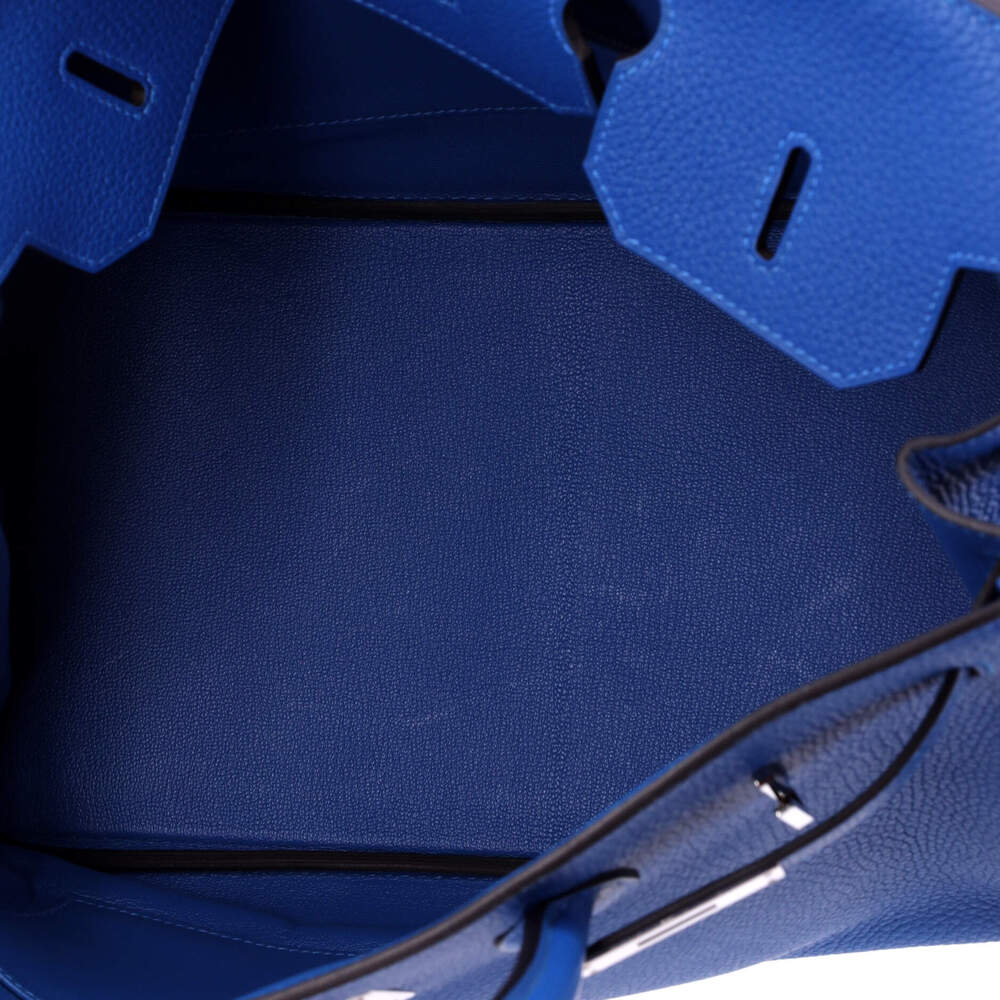 Hermes Birkin 35 Blue Clemence with Palladium Hardware - Picture 5 of 8